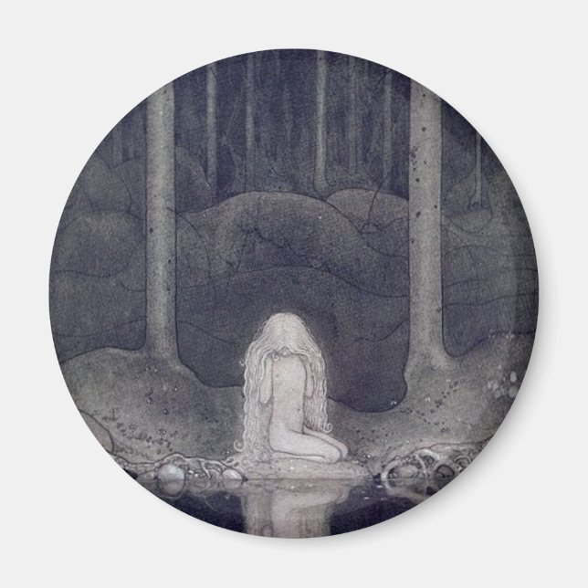 Princess Tvustarr Ser in i Bassäng Magnet (Framsidan)