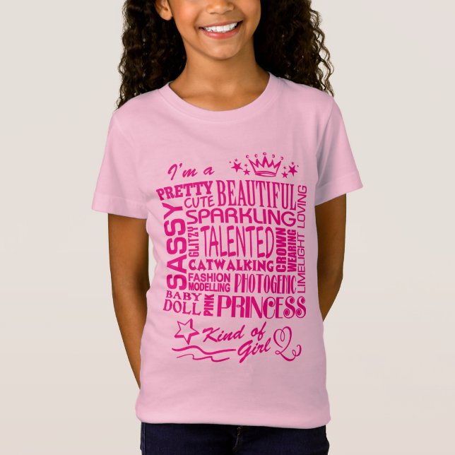Princess - typ av flicka tee shirt (Framsida)