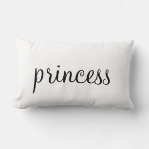 Princess-typografi för hennes sovrumsdekoration lumbarkudde