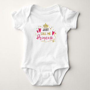 Princess Typography Rosa Girly Baby Glam Guld T Shirt