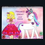 Princess & Unicorn 2025 Calendar 3 Kalender<br><div class="desc">Fira året med dina prinsessa- och enmajsvänner med den här färgstarka,  glatta och vismiska kalendern. Ge är det här som gåva till de söta prinerna i ditt liv.</div>