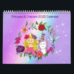 Princess & Unicorn 2025 Calendar 4 Kalender<br><div class="desc">Fira året med dina prinsessa- och enmajsvänner med den här färgstarka,  glatta och vismiska kalendern. Ge är det här som gåva till de söta prinerna i ditt liv.</div>