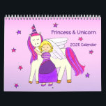 Princess & Unicorn 2025 Calendar Kalender<br><div class="desc">Fira året med dina prinsessa- och enmajsvänner med den här färgstarka,  glatta och vismiska kalendern. Ge är det här som gåva till de söta prinerna i ditt liv.</div>