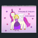 Princess & Unicorn 2025 Calendar Kalender<br><div class="desc">Fira året med dina prinsessa- och enmajsvänner med den här färgstarka,  glatta och vismiska kalendern. Ge är det här som gåva till de söta prinerna i ditt liv.</div>