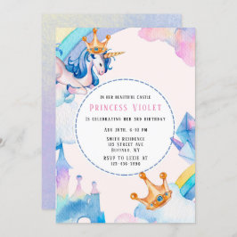 Princess Unicorn Castle, tionde Födelsedagsfesten Inbjudningar