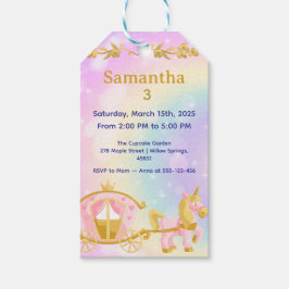 Princess Unicorn Gift Tags, Samantha Birthday Presentetikett