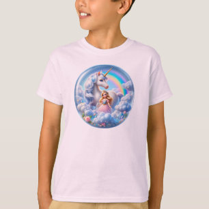 Princess Unicorn Shirt: Rainbow and Pastel Clouds T Shirt