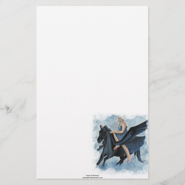 Princess Unicorn Stationery Brevpapper (Framsida)
