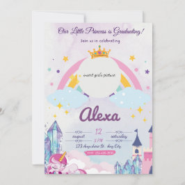 Princess Unicorn Studenten:s inbjudan till flickor
