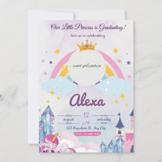 Princess Unicorn Studenten:s inbjudan till flickor