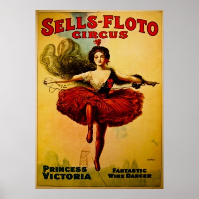 Princess Victoria Vintage Circus Poster (Framsidan)