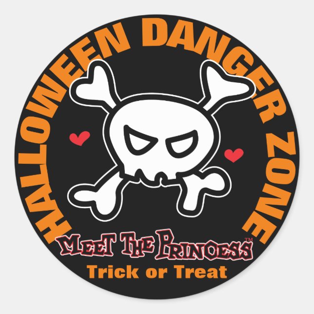 Princess Warning Runt Klistermärke (Framsida)