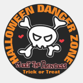 Princess Warning Runt Klistermärke