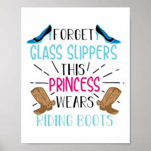 Princess Wears Riding Boots Coola Horse Riders Fun Poster