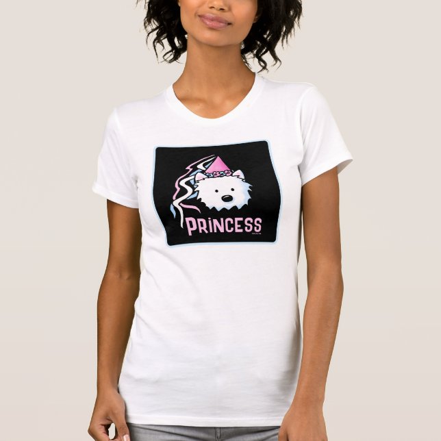 Princess Westie Art T-Shirt (Framsida)