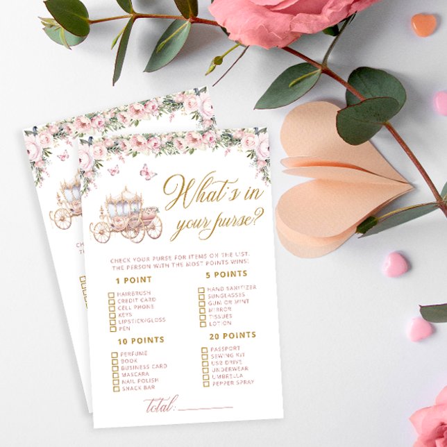 Princess What's in Your Purse Baby Shower Game (Skapare uppladdad)