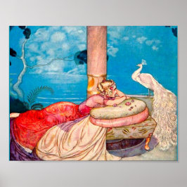 Princess & White Peacock Skapande Magic Poster