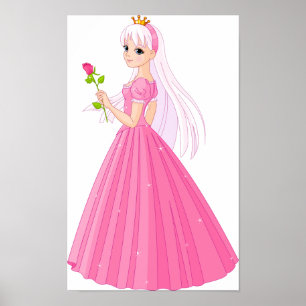 Princess With A Ro Poster