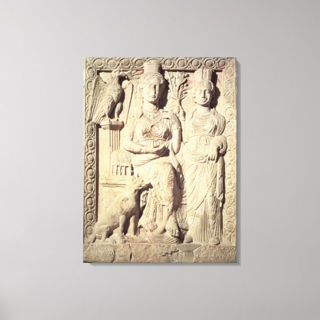 Princess Zenobia och en kvinnlig kamrat Canvastryck (Framsida)