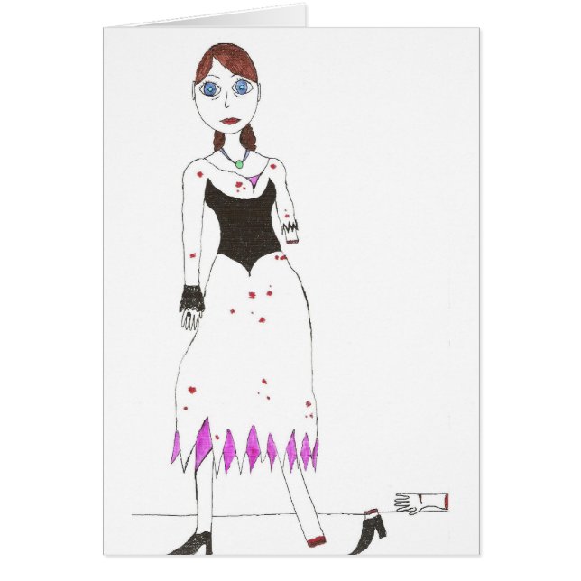 Princess Zombie 3rd Hälsningskort (Framsidan)