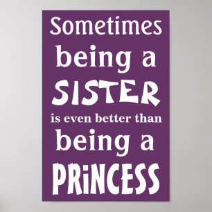 Princessaffisch för systrar poster