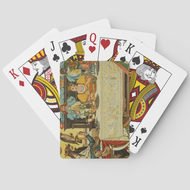 Princessen Dela henne middag med grodan, från Spel Kort (Baksidan)