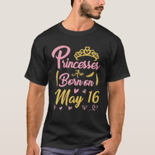 Princesser föds den 16 maj 2010 Grattis på födelse T Shirt
