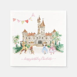 Princesses, Knight & Dragons Fairy Tale Birthday Pappersservett