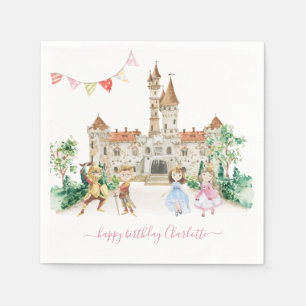Princesses, Knight & Dragons Fairy Tale Birthday Pappersservett