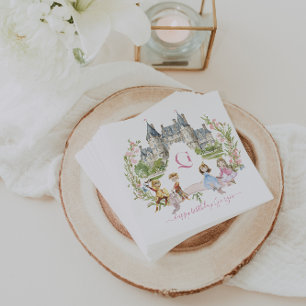Princesses, Knight & Dragons Fairy Tale Birthday Pappersservett