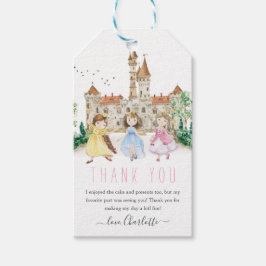 Princesses, Knight & Dragons Fairy Tale Birthday Presentetikett