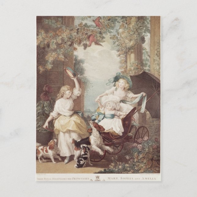 Princesses Mary, Sophia in de Amelia Vykort (Framsida)
