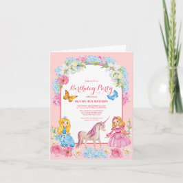 Princesses och en inbjudan till Unicorn Birthday