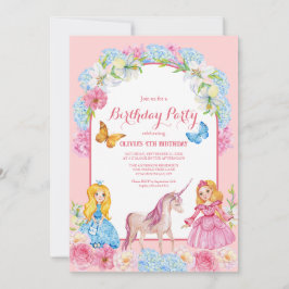 Princesses och en inbjudan till Unicorn Birthday