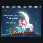Princesses, Unicorns & Sjöjungfruars 2025 Calendar Kalender<br><div class="desc">Fira det nya året med dina prinsessa,  enmajsvänner och sjöjungfru vänner med denna färgstarka,  glatta och vismiska kalender.</div>