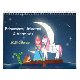 Princesses, Unicorns & Sjöjungfruars 2025 Calendar Kalender