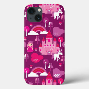 princessslott och unicornregnbåge