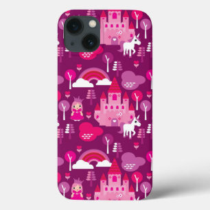 princessslott och unicornregnbåge