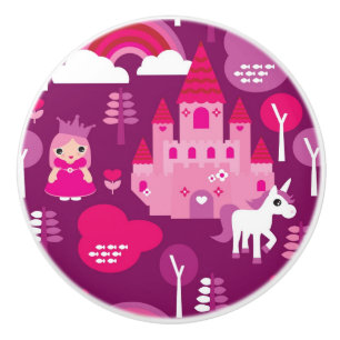princessslott och unicornregnbåge knopp
