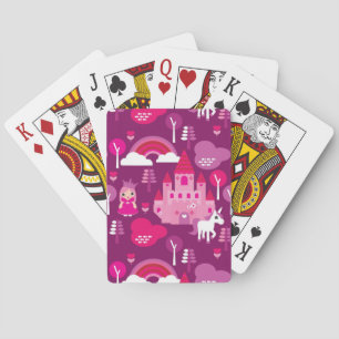 princessslott och unicornregnbåge spel kort