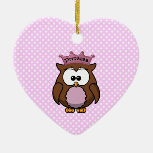 Princessuggla Julgransprydnad Keramik