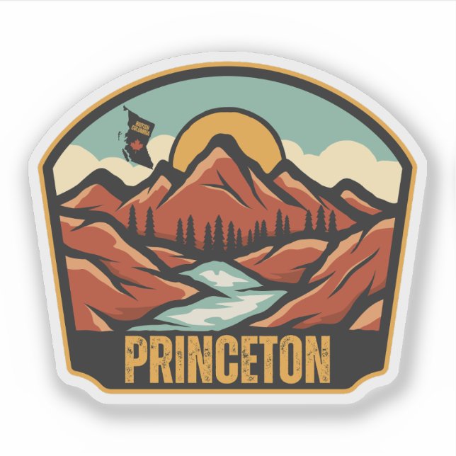 Princeton, British Columbia Klistermärken (Framsida)