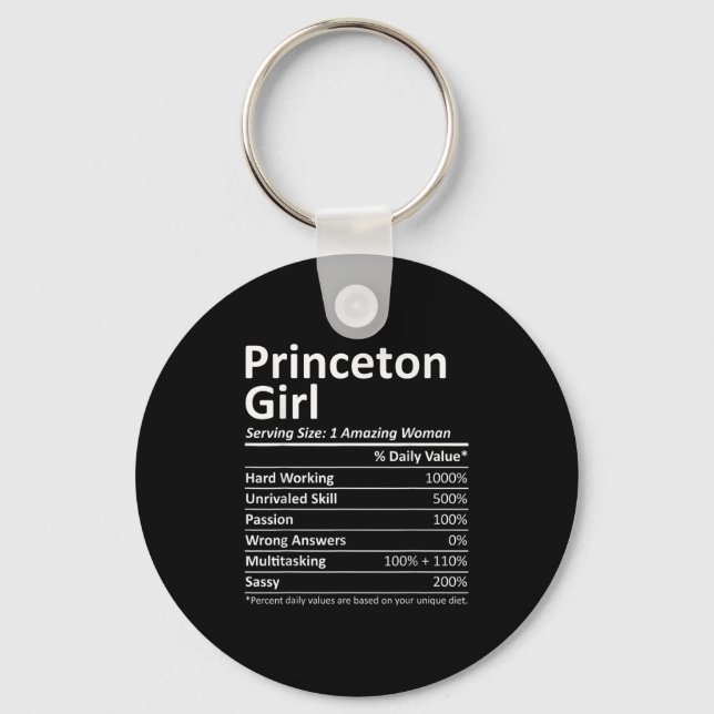 Princeton Girl Nj New Jersey Funny City Home Roots Nyckelring (Framsida)