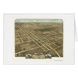 Princeton IL panorama- karta - 1870 Hälsningskort