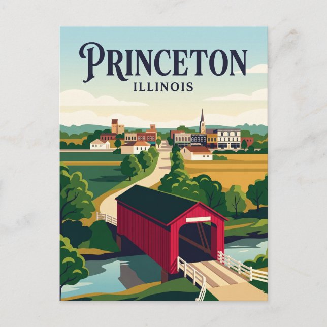 Princeton Illinois Vykort (Framsida)