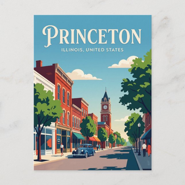 Princeton Illinois Vykort (Framsida)