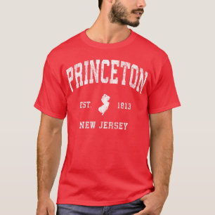 Princeton New Jersey Nj Vintage Atletisk Sport fr T Shirt