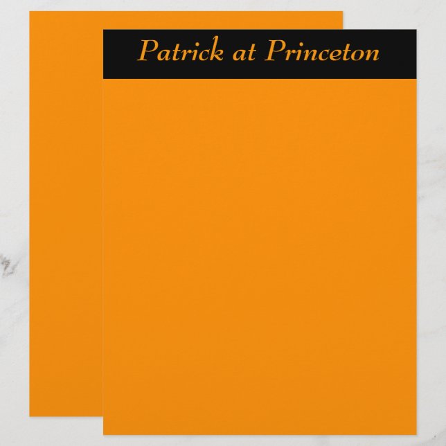 Princeton Orange Personlig (Fram/baksida)