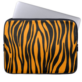 Princeton Orange Zebra tryck Laptop Fodral