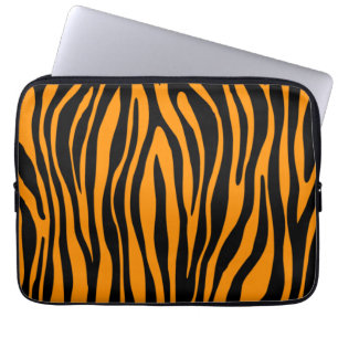 Princeton Orange Zebra tryck Laptop Fodral